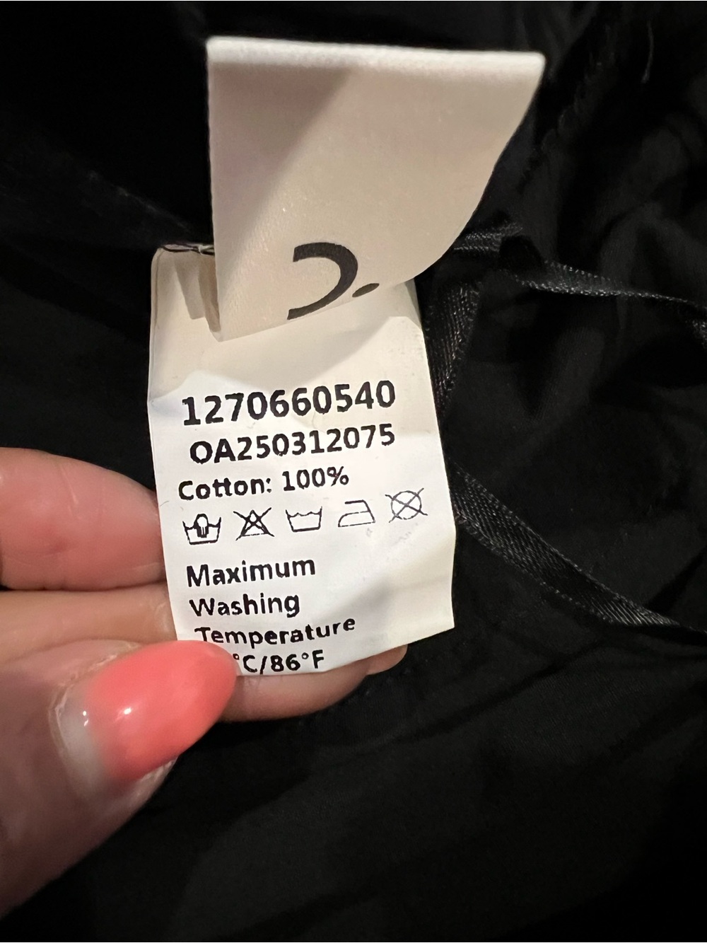Commense Black Cotton Maxi Skirt NWT Size Medium - Picture 7 of 8